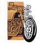 Wallity Chopper 2 Accesorio Decorativo de Pared Negro y Nogal